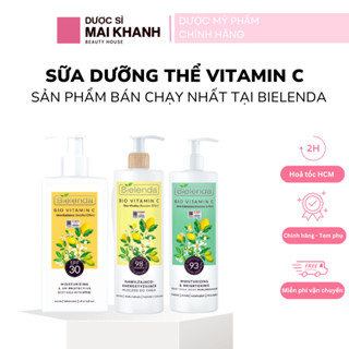 Dưỡng thể trắng da Bielenda Bio Vitamin C dưỡng ẩm, làm sáng mịn da 400ML.