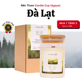 Nến Thơm Đà Lạt AGAYA, Nến Thơm Mùi Gỗ Candle Cup, Nến Thơm Quà Tặng Thiên Nhiên Ấm Áp Tĩnh Lặng - Mùi Đà Lạt