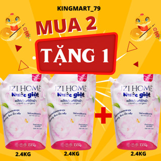[Mua 2 tặng 1] Nước giặt IZI HOME hương hoa dịu nhẹ túi 2.4kg