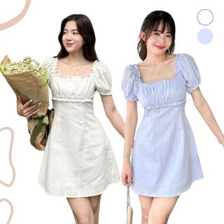 ZAREEN | ĐẦM TAY PHỒNG DÁNG A ĐÍNH NÚT ZAREEN DAX92