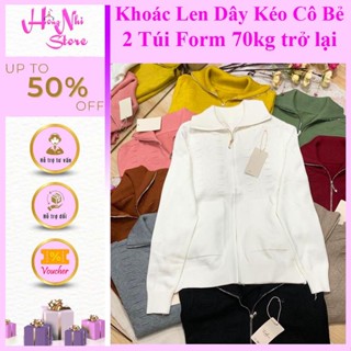 Áo Khoác Len Dây Kéo Trung Niên Cổ Bẻ Cao Cấp Dáng Rộng 70kg Trở Lại Dày Mịn Co Giãn Hồng Nhi Stor