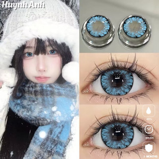 Lens Mắt Kính Áp Tròng mắt mèo xanh blue & green giãn to long lanh [Giá 1 Đôi + Kèm Khay Dụng Cụ]