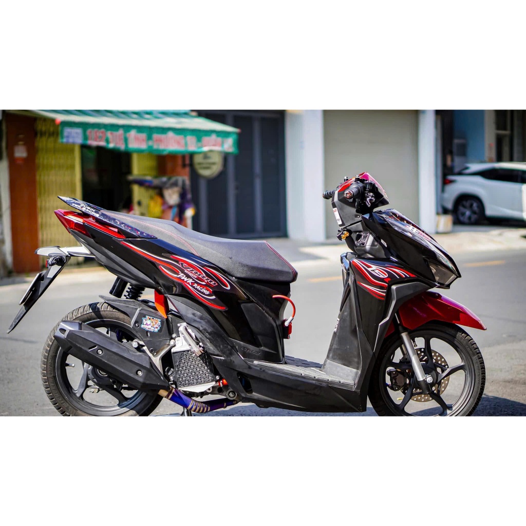 NHÃN DÁN TEM RỜI VARIO 150 LỬA ĐỎ ĐEN DECAL 3 LỚP