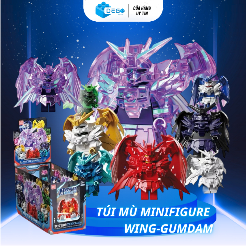 [ TÚI MÙ GUNDAM ] Túi mù minifigure Wing gundam Túi mù Gundam có cánh. màu sắc ngẫu nhiên - Dego Toy