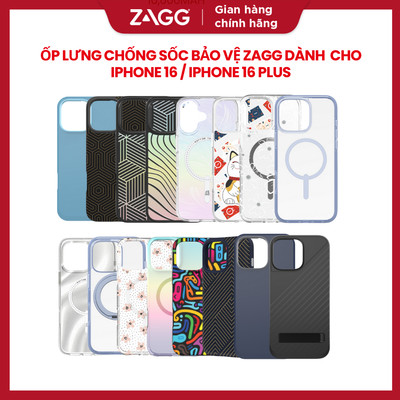 [iPhone 16 / iPhone 16 Plus] Tổng hợp ốp lưng chống sốc ZAGG bảo vệ điện thoại lên tới 5m chống trầy xước