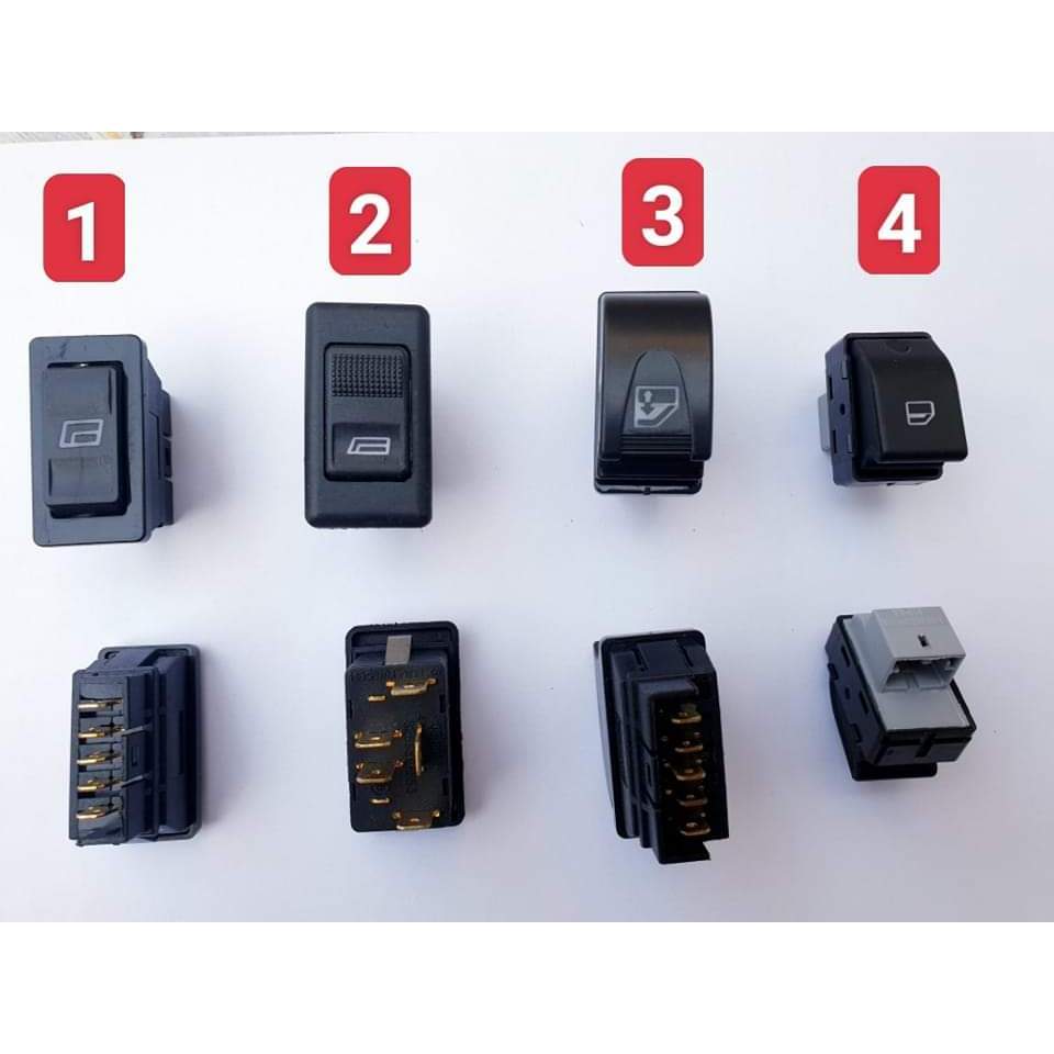 công tắc lên kính 5 chân thẳng , 5 chân lệch . 5 chân howo đời mới