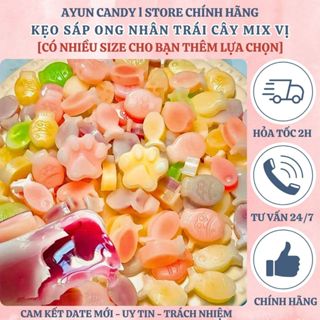 [TẠNG KÈM QUÀ] Kẹo sáp ong nhân trái cây rừng, kẹo sáp hương vị hoa quả mini size 1cm mix vị Thơm Ngon