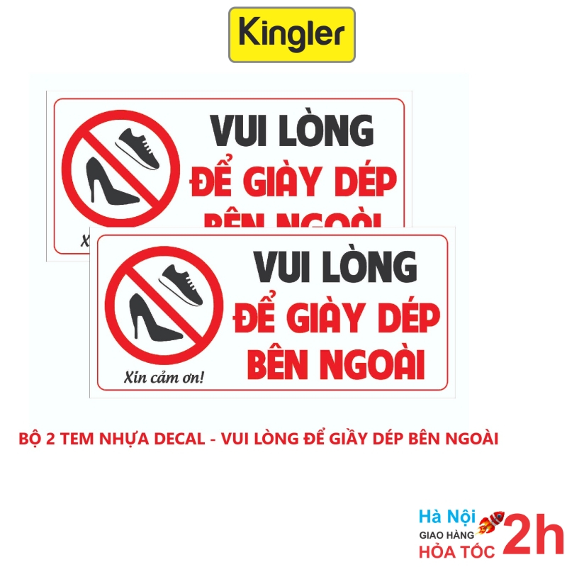 Tem Decal Nhựa Để Giầy Dép Bên Ngoài, Tem Dán Nhắc Nhở, Chú Ý Bỏ Giầy Dép Bên Ngoài Phòng Để Giữ Vệ 
