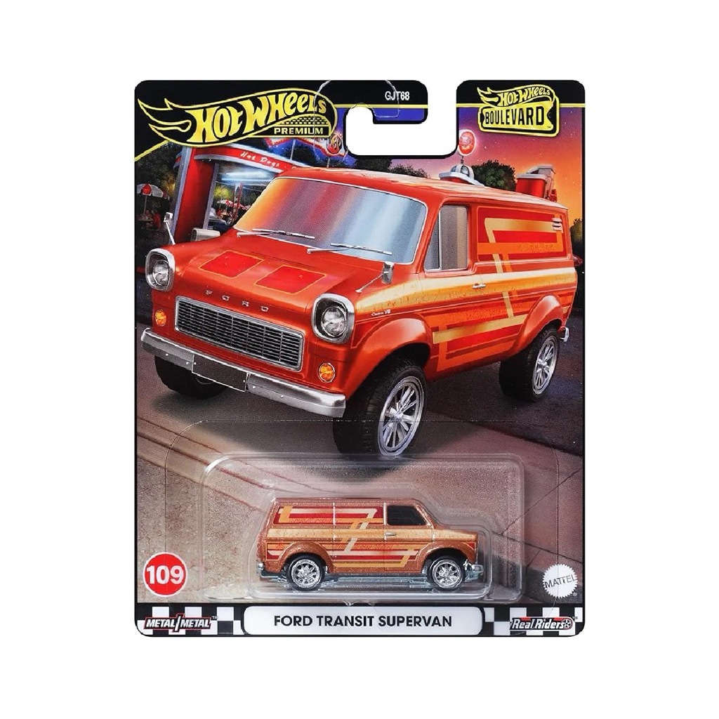 Xe mô hình Hot Wheels Premium Ford Transit Supervan (2024) Boulevard