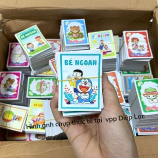   1000  Phiếu bé ngoan loại dày ĐL140gms bóc dán không bóc dán cắt sẵn nhiều mẫu dành mầm non 