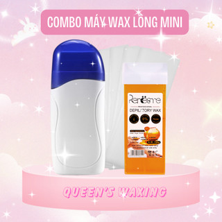   Combo wax lông tại nhà siêu đơn giản   Bộ máy wax lông mini + sáp thanh lăn + tặng 10 tờ giấy wax 