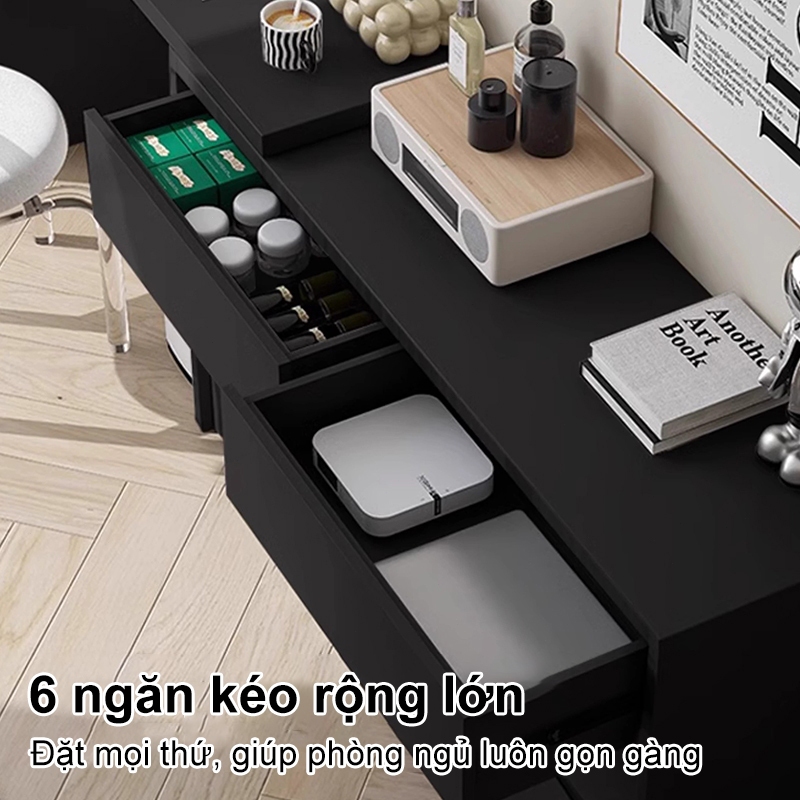 𝑯𝑬𝑰𝑵𝑶  Bàn trang điểm bàn phấn thông minh có tủ để đồ tủ lưu trữ tủ đầu giường, Chống ẩm gỗ | BigBuy360 - bigbuy360.vn