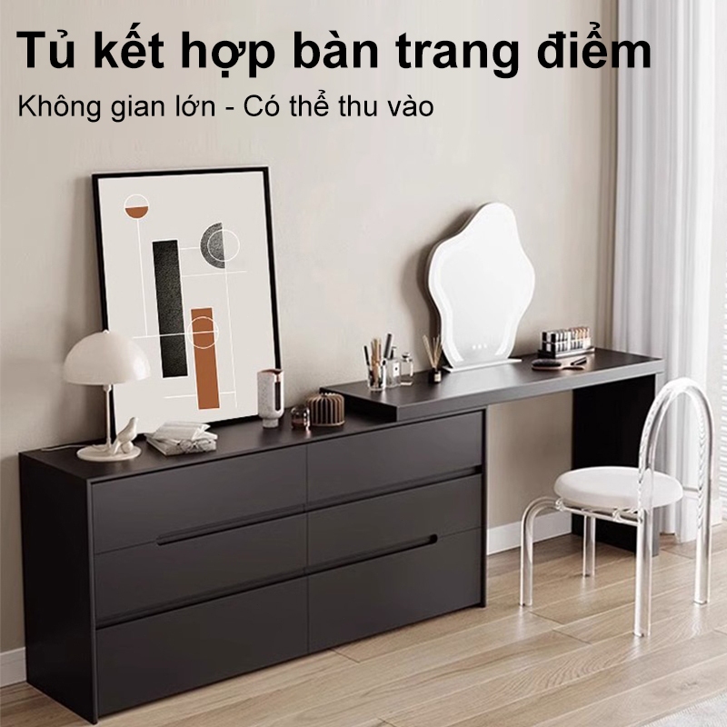 𝑯𝑬𝑰𝑵𝑶  Bàn trang điểm bàn phấn thông minh có tủ để đồ tủ lưu trữ tủ đầu giường, Chống ẩm gỗ | BigBuy360 - bigbuy360.vn