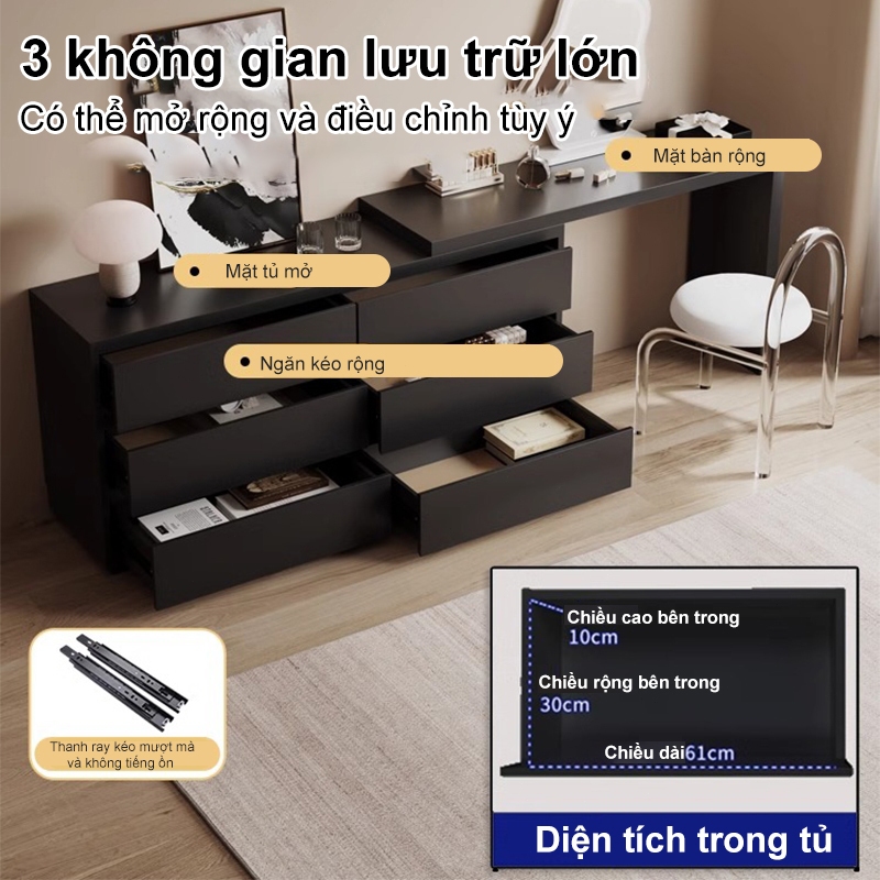 𝑯𝑬𝑰𝑵𝑶  Bàn trang điểm bàn phấn thông minh có tủ để đồ tủ lưu trữ tủ đầu giường, Chống ẩm gỗ | BigBuy360 - bigbuy360.vn
