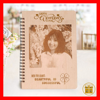 Sổ Gỗ Khắc Hình Và Chữ Theo Yêu Cầu - Quà Sinh Nhật, Tri Ân Thầy Cô, Quà Tặng Cho Nữ