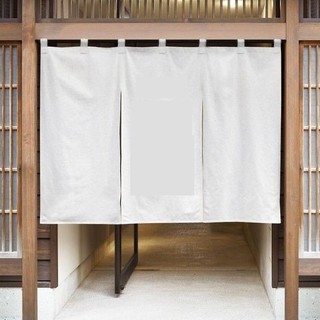 (NOREN NHẬT-CAO 80CM) RÈM DÂY LUỒN, có quai treo, rèm canvas vải trơn, họa tiết trang trí cửa hàng