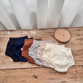  Quần bí gân tăm lưng vải quần chíp mặc bỉm cho bé trai bé gái 
