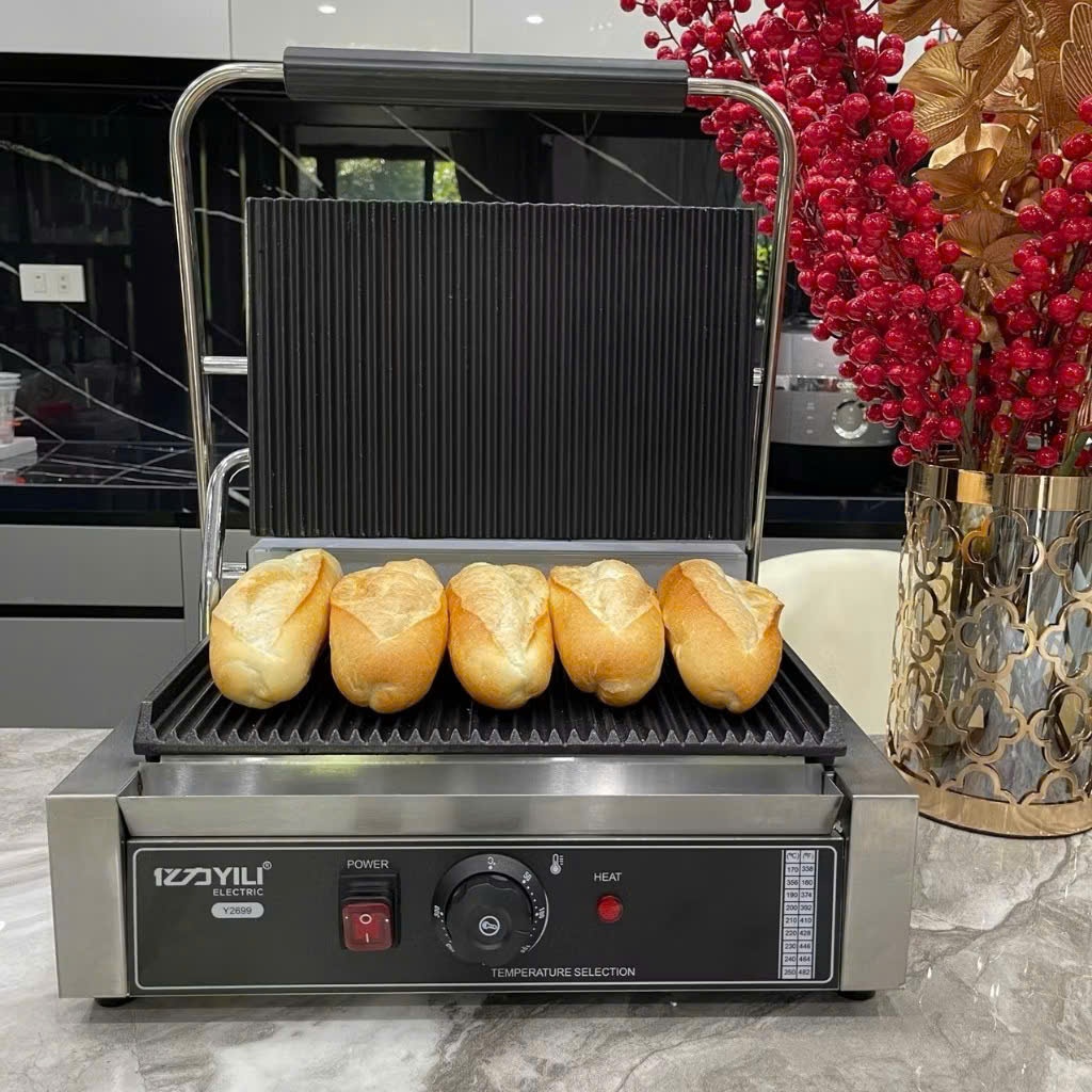 [BẢO HÀNH] Máy Ép Bánh Mì Công Nghiệp Công Suất 2200W Y2699, Máy Làm Nóng Bánh Mì Siêu Nhanh
