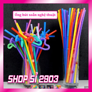 [COMBO 5 bịch] Ống hút xoắn nghệ thuật- BỊCH 50 ỐNG
