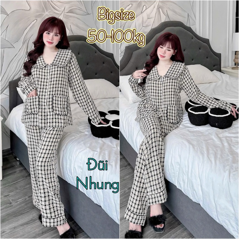 (50-100kg) Bộ Ngủ 2 Túi Bigsize - chất mát, hoạ tiết cute