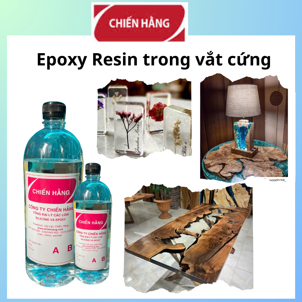 Nhựa Epoxy Resin 1kg Trong Suốt Loại Cứng - Chiến Hằng Epoxy SIlicon