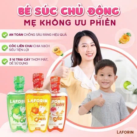 Nước Súc Miệng Trẻ em LAFORIN BaBy Chống Sâu Răng 350ml