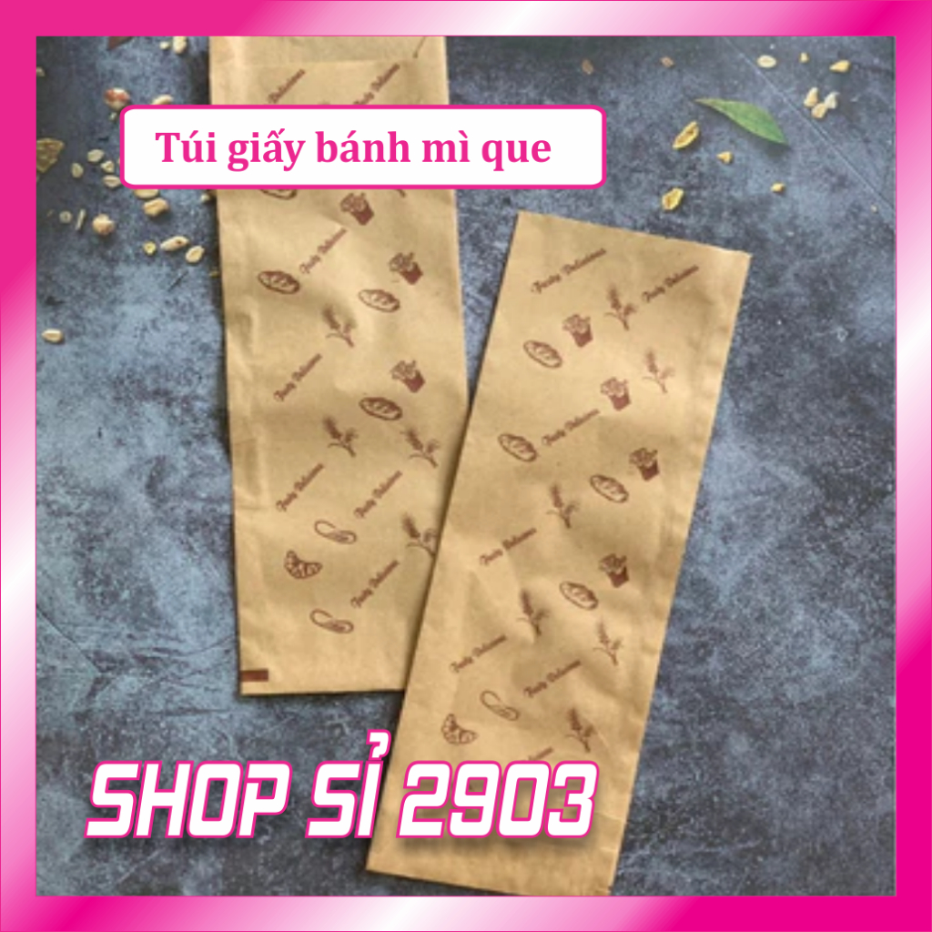 ( Combo 5 xấp =500 cái) Túi đựng bánh mì que kiểu mới