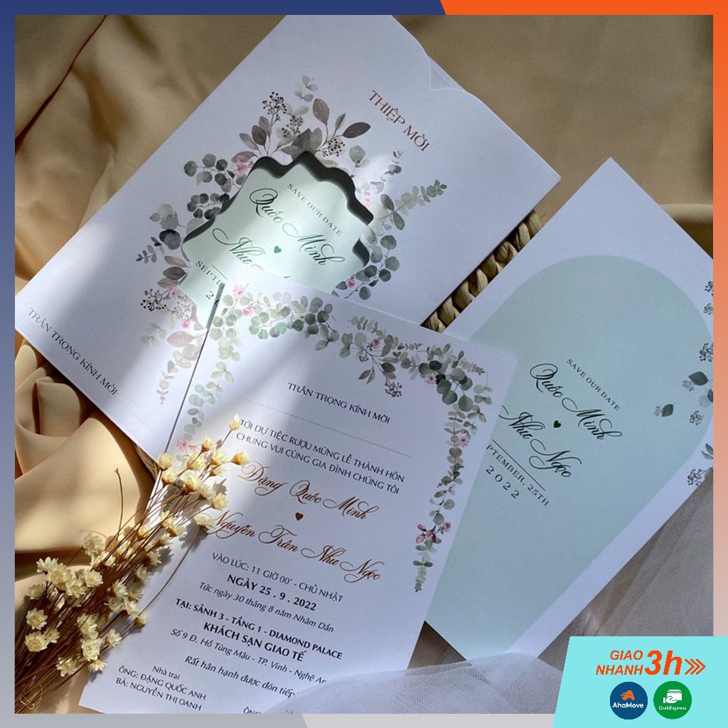 THIỆP CƯỚI PHONG BÌ RÚT - TN 10