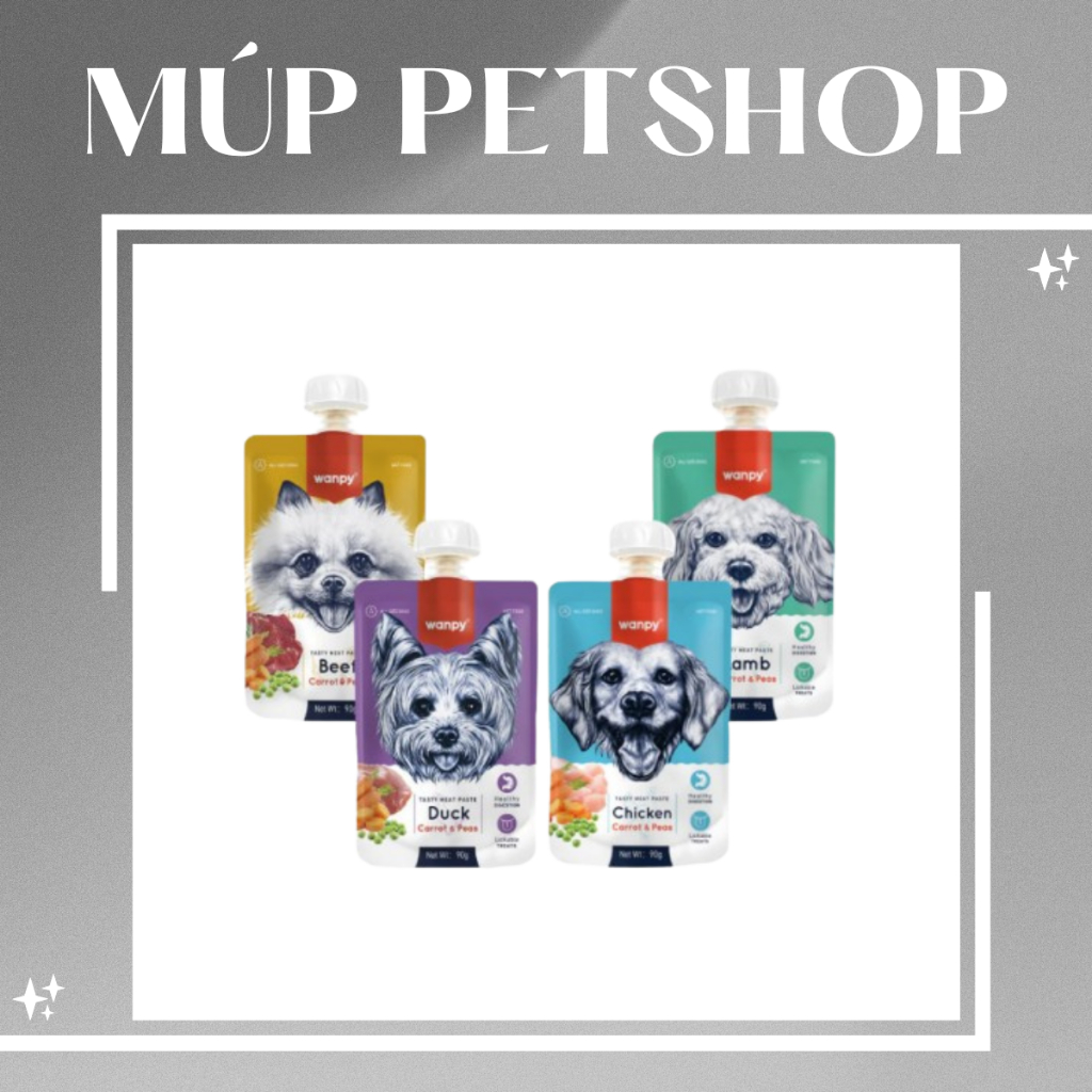 [W@npy Dog] Soup Thưởng W@npy Nắp Vặn Tuýp 90gram Cho Chó