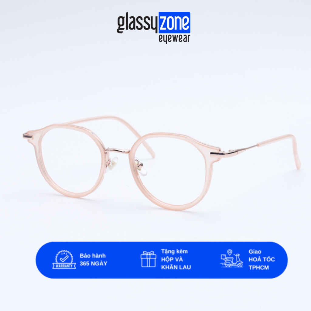 Gọng kính cận, Mắt kính giả cận nhựa Form tròn thời trang Nam Nữ Keelin - GlassyZone