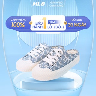 Giày MLB Playball Mule Mono xanh nhạt chính hãng, giày sục thể thao nữ MLB chữ NY thêu (MUDNN)