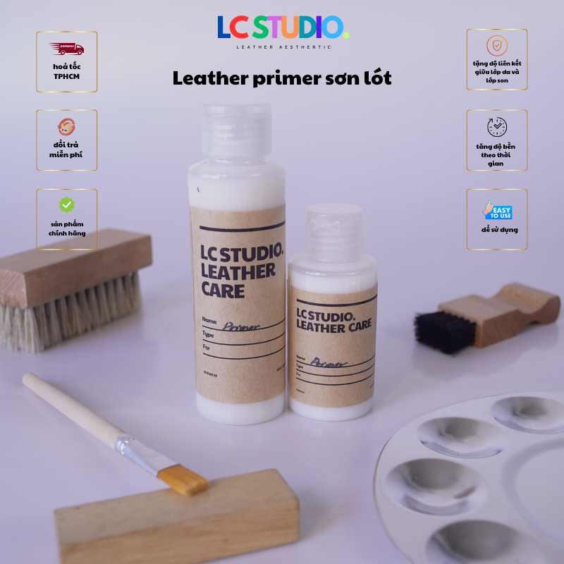 Leather Primer Sơn Lót Phục Hồi Dành Cho Đồ Da,Sofa, Nội Thất Ô Tô,Giày Dép, Túi Xách, Sneaker Đồ Hi