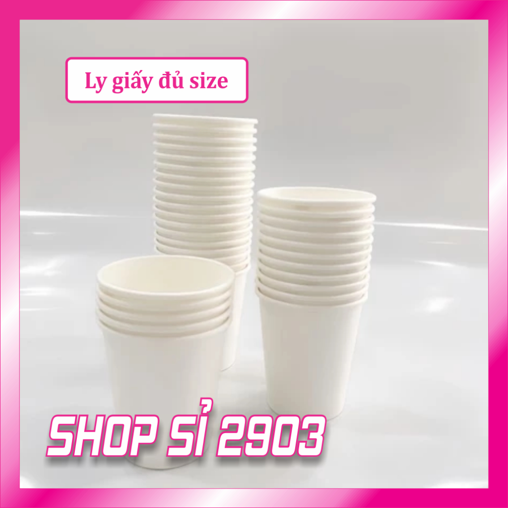 ( Combo 500 cái) ly giấy 3oz ( 90 ml) /6 oz (180 ml)/ 8 oz ( 230 ml)