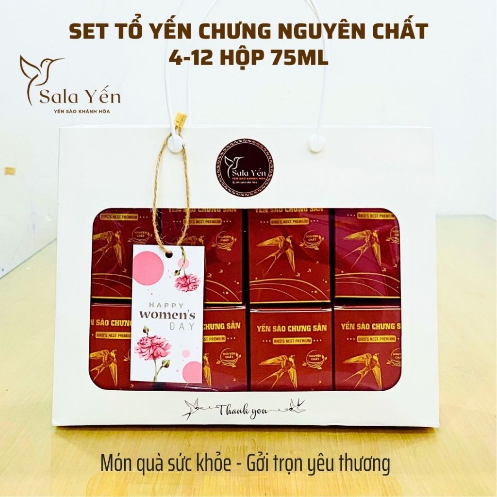Set Tổ Yến Chưng Sẵn Quà Tặng Yến Sào Khánh Hoà Hũ Yến 75ml Dinh Dưỡng An Toàn - SaLa Yến