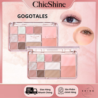 Bảng Phấn Mắt GOGO TALES 4in1 11 Ô Má Hồng Kèm Tạo Khối/Highlight Trái Tim