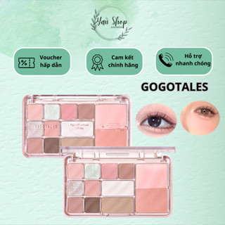 Bảng Phấn Mắt GOGO TALES 4in1 11 Ô Má Hồng Kèm Tạo Khối/Highlight Trái Tim