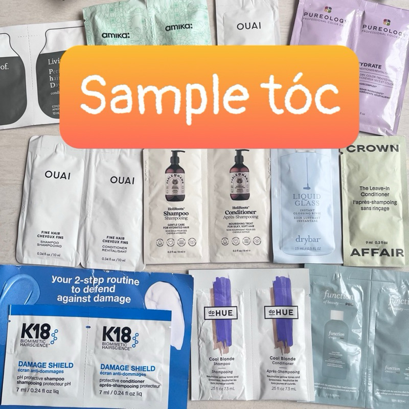 Sample dầu gội xả ủ và dưỡng tóc các hãng từ Sephora