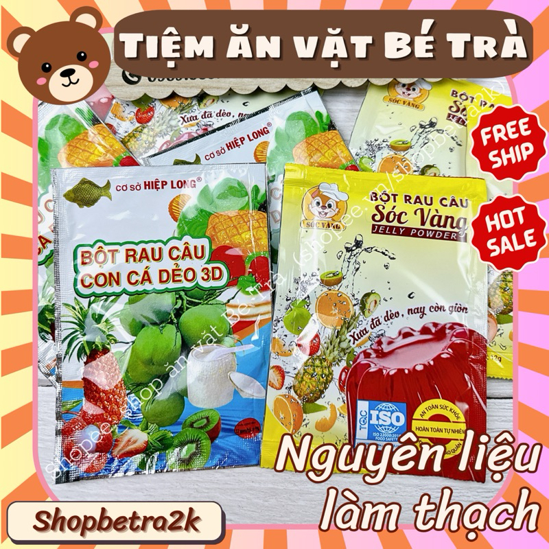 Bột làm thạch rau câu Dẻo|Giòn Hiệp Long (gói 12gr)