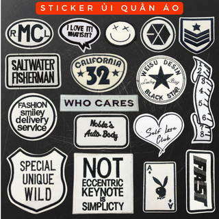  Sticker Vải Sticker Ủi Thêu Quần Áo,Balo logo thêu miếng ủi vá quần áo rách hình dán áo bị rách 