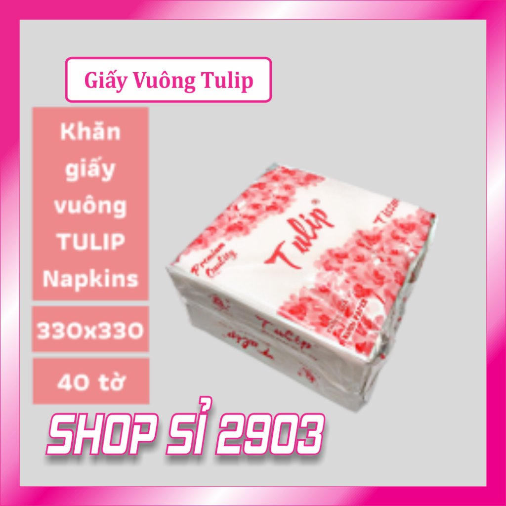 Giấy vuông Tulip cao cấp - 1 Bịch