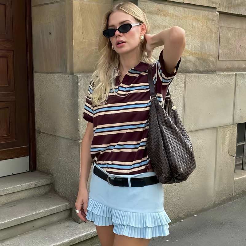 Áo Polo Sọc Ngang Cổ Sơ Mi Chất Vải Cá Sấu Form Rộng 29 Store Style Hàn Quốc [KÈM ẢNH THẬT]