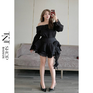 SET TƠ BIGSIZE TRỄ VAI TAY DÀI CHÂN VÁY TẦNG ĐÍNH HOA [TNT SHOP BIGSIZE 60KG 90KG]