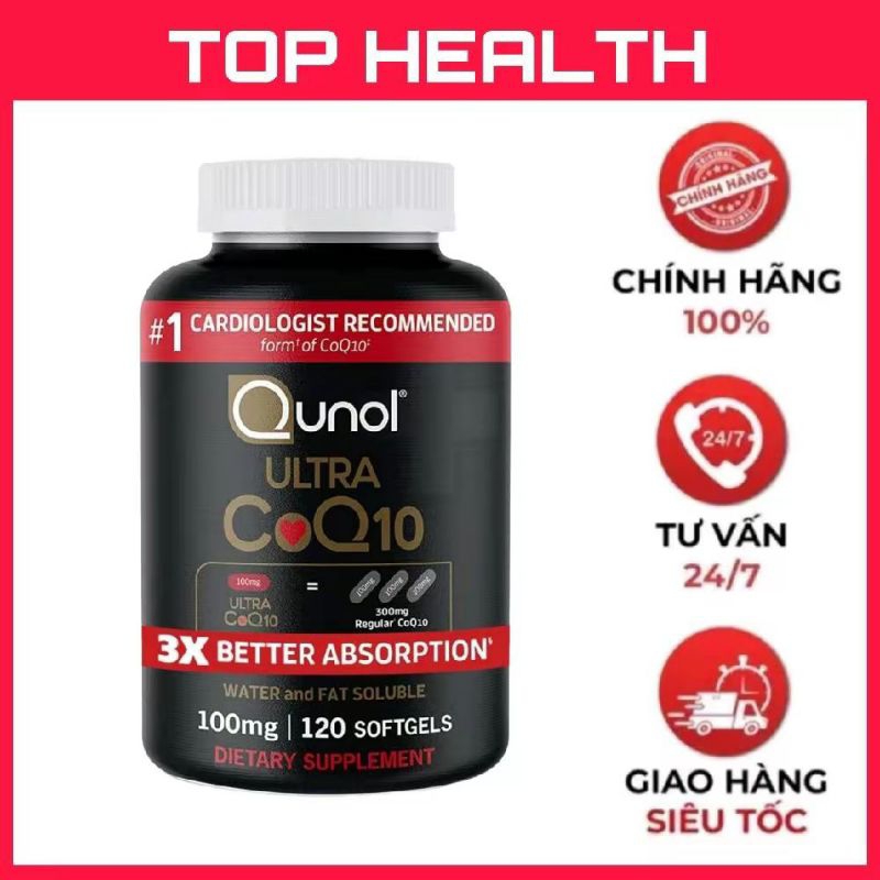 Viên uống chống đột quỵ của Mỹ Qunol Ultra CoQ10 3X Better Mỹ