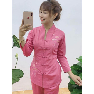 Bà Lai Tim Nữ # Đồ Bộ Đi Chùa