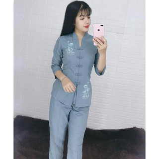 Đồ Lam Đi Chùa# Bà Lai Tim # Đồ Bộ