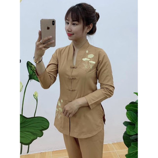Bà Lai Tim Nữ # Đồ Bộ Đi Chùa