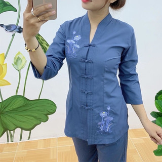 Bà Lai Tim Nữ # Đồ Bộ Đi Chùa