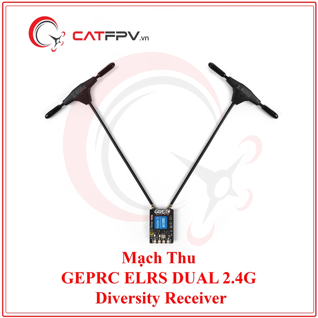 Mạch Thu GEPRC ELRS DUAL 2.4G Diversity Receiver