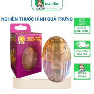 Dụng cụ nghiền thuốc hình quả trứng giúp nghiền thuốc mịn, dễ dàng sử dụng