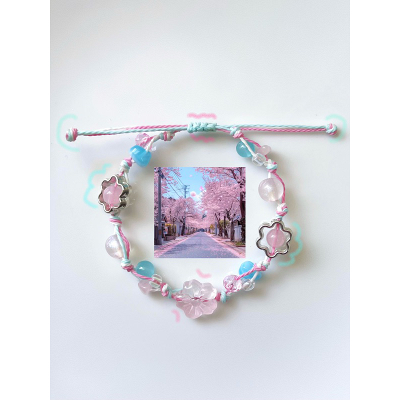 Vòng tay “ Sakura “ - Vòng tay Handmade - HYGGE ♡.•*